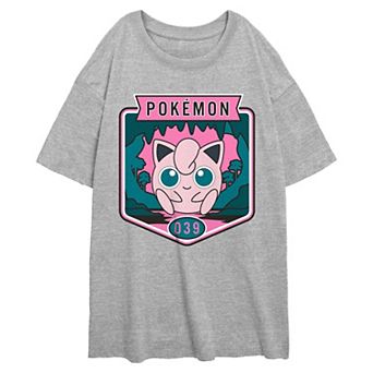 Juniors' Pokemon Jigglypuff Oversize Graphic Tee