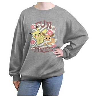 Juniors' Pokemon Pikachu And Eevee Fun Times Graphic Fleece