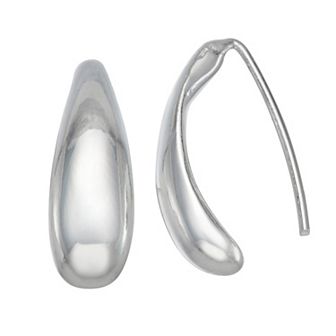 Napier Silver Tone Linked To Me Threader Earrings