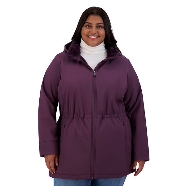 Plus Size ZeroXposur Frances Soft Shell Long Jacket