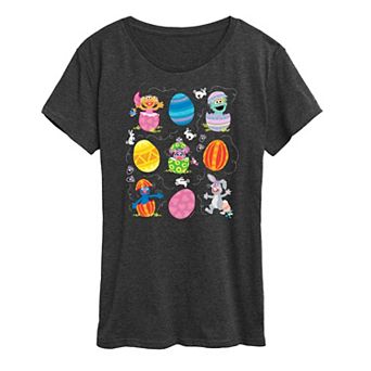 Women's Sesame Street Eggs And Bunny Graphic Tee