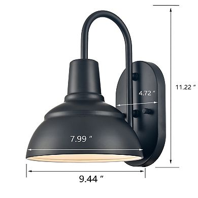 Messina Black Farmhouse Indoor/outdoor Wall Sconce Metal Barn Light