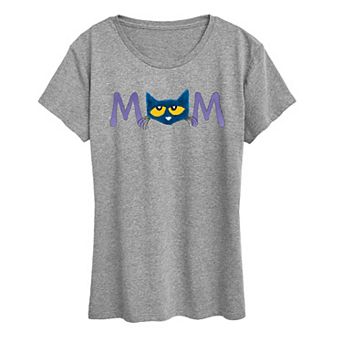Women's Pete the Cat Face Mom Graphic Tee