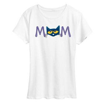Women's Pete the Cat Face Mom Graphic Tee