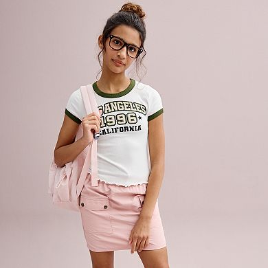 Girls 7-16 IZ Byer Los Angeles 1996 Collegiate Print Graphic Tee