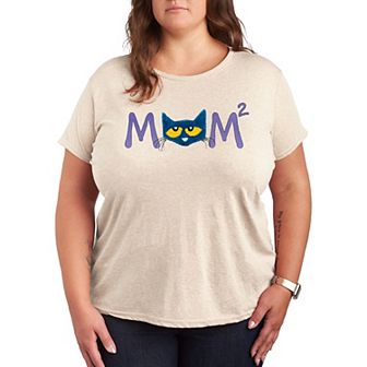 Plus Pete the Cat Face Mom Squared Graphic Tee