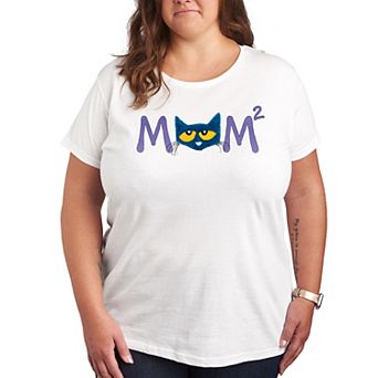 Plus Pete the Cat Face Mom Squared Graphic Tee