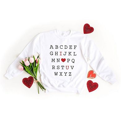 Alphabet I Love You Sweatshirt