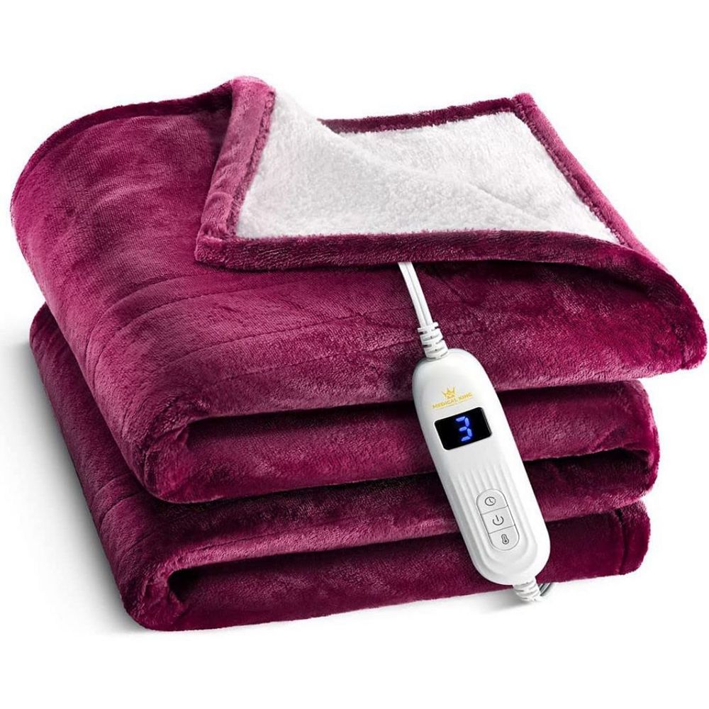 Heated Electric Blanket With Hand Controller For 10 Heating Settings ...