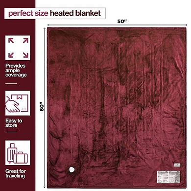 Heated Electric Blanket With Hand Controller For 10 Heating Settings Heated Blanket