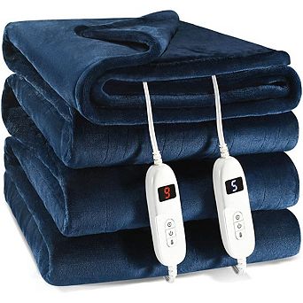 Heated Electric Blanket With Hand Controller For 10 Heating Settings Oversize Heated Blanket