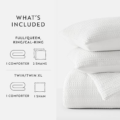 Urban Loft's Waffle Textured 3 Piece Comforter Set All Season Down-alternative Ultra Soft Bedding