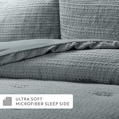 Urban Loft's Waffle Textured 3 Piece Comforter Set All Season Down-alternative Ultra Soft Bedding