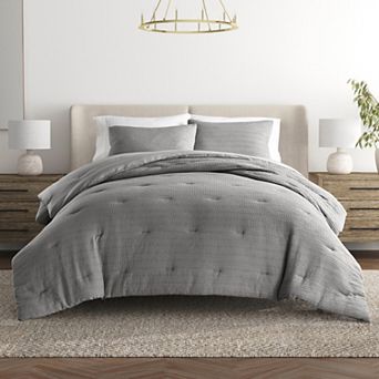 Urban Loft's Waffle Textured 3 pc Comforter Set All Season Down-alternative Ultra Soft Bedding