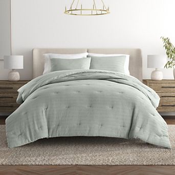 Urban Loft's Waffle Textured 3 pc Comforter Set All Season Down-alternative Ultra Soft Bedding