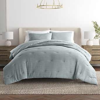 Urban Loft's Waffle Textured 3 pc Comforter Set All Season Down-alternative Ultra Soft Bedding