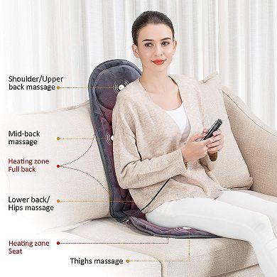 Snailax Vibration Back Massage Seat Cushion, Massage Car Chair Pad With Heating Pad