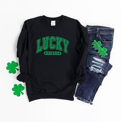 Lucky Vibes Distressed Sweatshirt