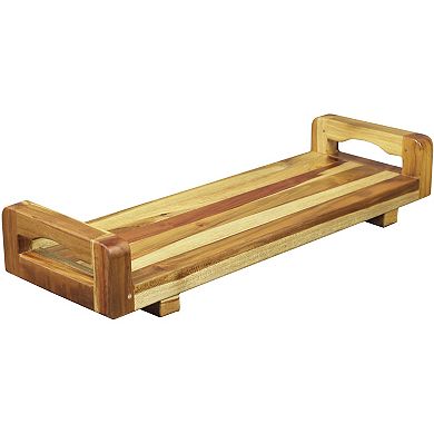 Eleganto 29" Teak Wood Bath Tray And Seat With Liftaide Arms
