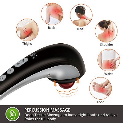 handheld vibrating back massager VEVOR Chiropractic Massager 400-4600rpm Variable Speed Professional  Vibrating Therapy Massager Handheld Therapeutic Orbital Body Massager for  Back