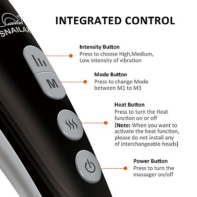 Snailax Cordless Handheld Back Massager, Rechargeable Percussion Massage Hand Held