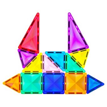 PICASSO-TILES 13 pc Travel Size Magnetic Tiles, Magnetic Building Blocks for Kids, Magnet for Kids 3+