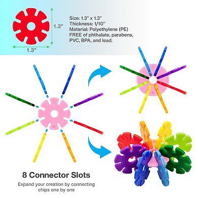 550 Piece Interlocking Chips PTF55