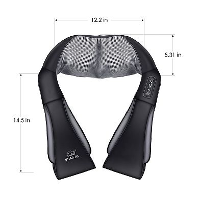 Snailax Shiatsu Neck Back Massager, Electric Neck Shoulder Massager With Heat