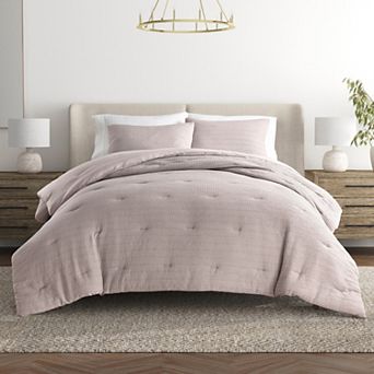 Urban Loft's Waffle Textured 3 pc Comforter Set All Season Down-alternative Ultra Soft Bedding