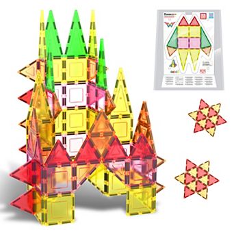 PicassoTiles 12 pc Magnetic Tiles, Magnetic Building Blocks for Kids, Magnet for Kids 3+