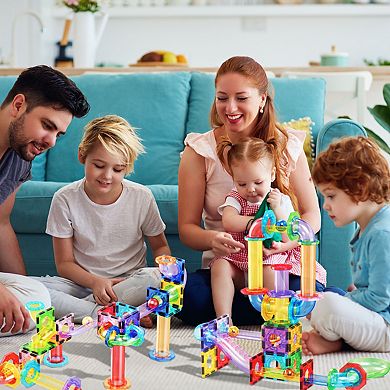 PicassoTiles 15 PC Accessories for Marble Run Race Track Building Block & Magnetic Tiles for Kids 3+