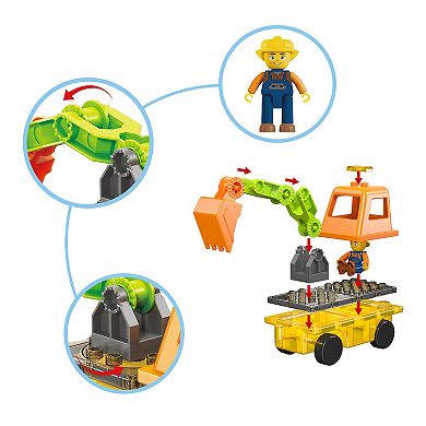 PicassoTiles 16 Construction, STEM Toy Magnetic Tiles, Building Blocks for Kids Age 3 & Up, PTU04