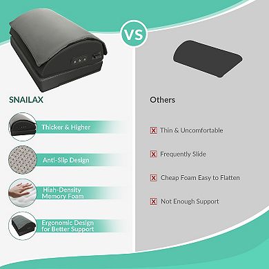 Snailax Foot Rest Under Desk, Heated Under Desk Footrest With Double Layer Adjustable Height