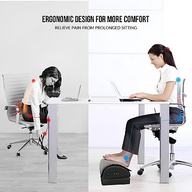 Snailax Foot Rest Under Desk, Heated Under Desk Footrest With Double Layer Adjustable Height