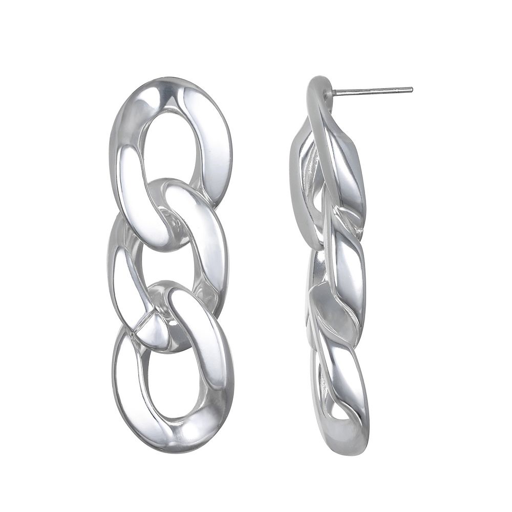 Drop Earrings Connect Chain Gold Filled Bar and Link Chain Drop - Amy Tamblyn