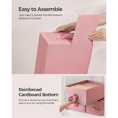 Premium 6 Compartment Clothes Drawer Organizers, Sturdy Cardboard Inserts for Closet Storage