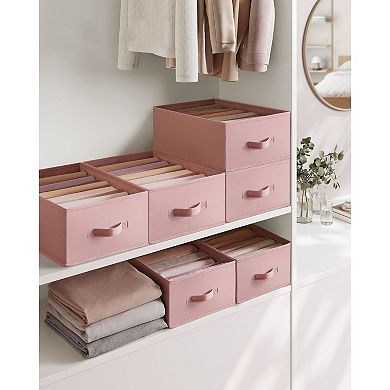 Premium 6 Compartment Clothes Drawer Organizers, Sturdy Cardboard Inserts for Closet Storage