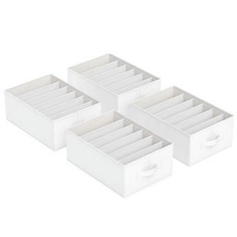 Premium 6 Compartment Clothes Drawer Organizers, Sturdy Cardboard Inserts for Closet Storage