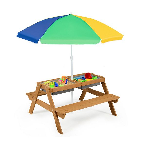 Kids Outdoor Picnic Water Sand Table