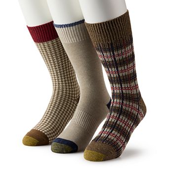 Men’s GOLDTOE® 3-pack Gentleman Plaid Crew Socks