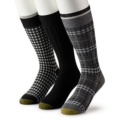 Men's GOLDTOE 3-pack Gentleman Plaid Crew Socks