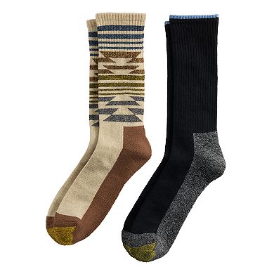Men’s GOLDTOE® 2-pack Texture Crew Socks