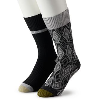 Men’s GOLDTOE® 2-pack Texture Crew Socks