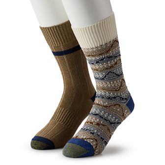 Men’s GOLDTOE® 2-pack Texture Crew Socks
