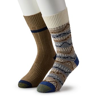 Men’s GOLDTOE® 2-pack Texture Crew Socks