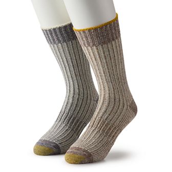 Men’s GOLDTOE® 2-pack Texture Crew Socks