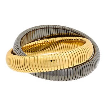 Meshmerise 18kt Gold Plated Bangle Bracelet