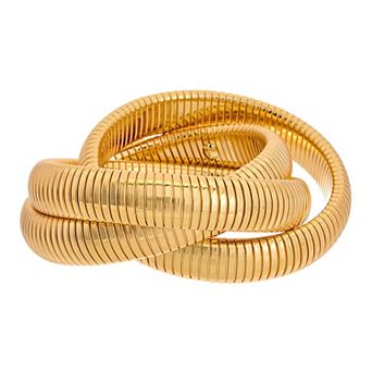 Meshmerise 18kt Gold Plated Bangle Bracelet