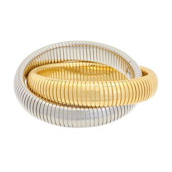 Meshmerise 18kt Gold Plated Bangle Bracelet