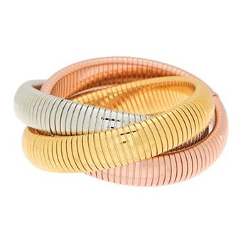 Meshmerise 18kt Gold Plated Bangle Bracelet
